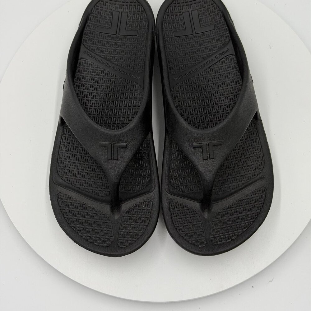 TELIC Energy Flip Flop Recovery Comfort Arch Support Black Shoe Size M (M8/W9) - Picture 6 of 8